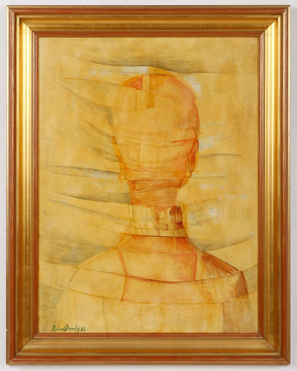 Roland Dorcely comparable auction result: roland dorcely haitian haiti study in yellow 1982