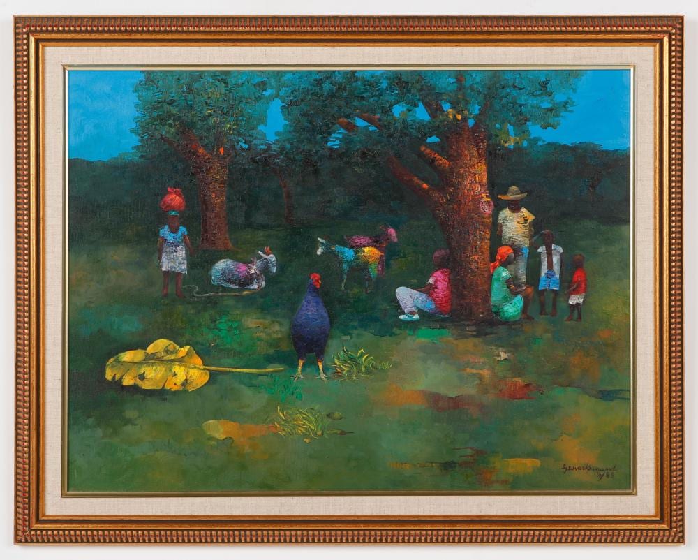 Armand Gesner comparable auction result: gesner armand haitian haiti pastoral scene 1989