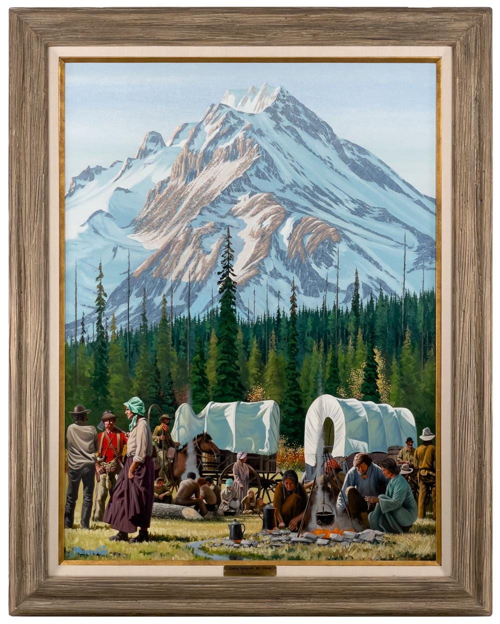 Roy Kerswill comparable auction result: roy kerswill camp beneath mt hood oil on canvas