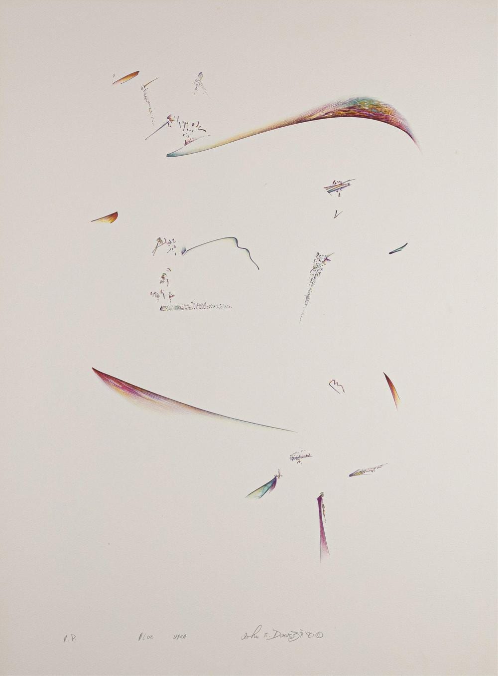 John Dowell comparable auction result: john dowell b 1941 lot of two works opera with lacuna