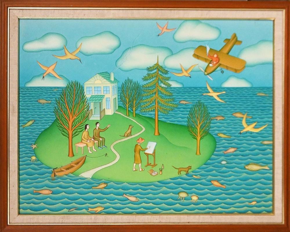 Lidia Groblicka comparable auction result: lidia groblicka happy island 1982
