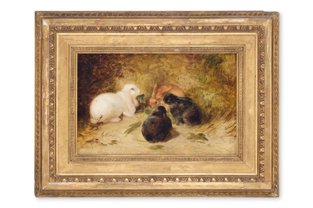 charles james lewis british 1830 1892 four rabbits grazing · Dreweatts 1759 Fine Sales · 2025-10-28 Charles James Lewis comparable auction result: charles james lewis british 1830 1892 four rabbits grazing