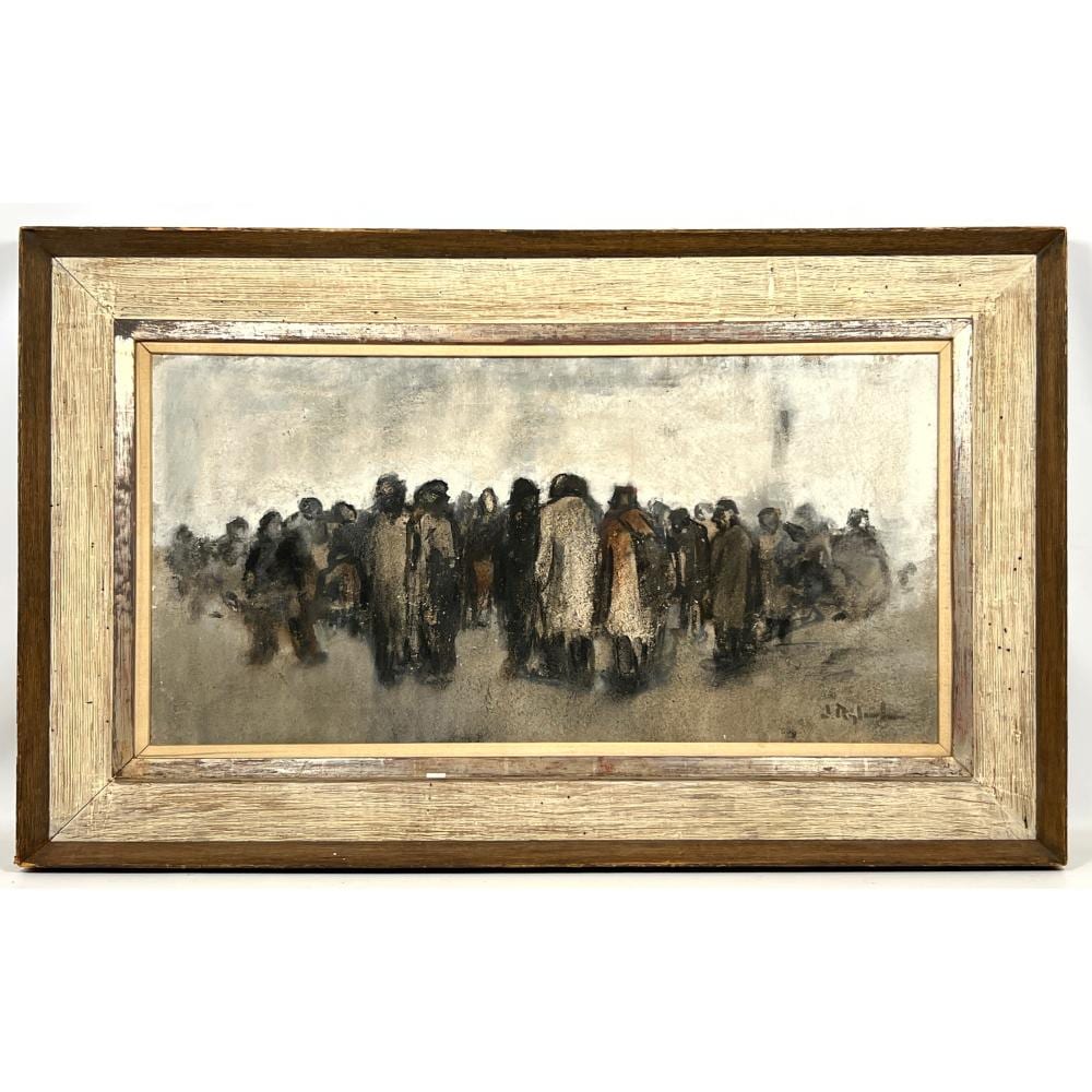jan rijlaarsdam oil painting on canvas the gathering · Uniques & Antiques · 2025-10-14 Jan Rijlaarsdam comparable auction result: jan rijlaarsdam oil painting on canvas the gathering