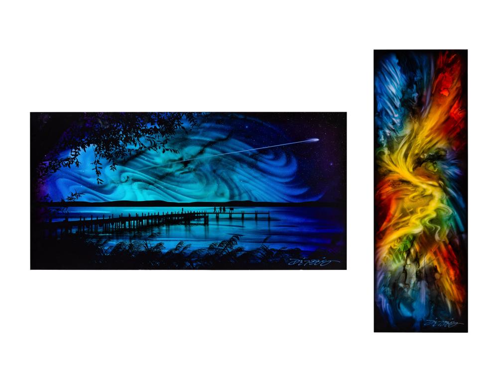 Chris DeRubeis comparable auction result: chris derubeis american b 1978 mixed media on metal panels