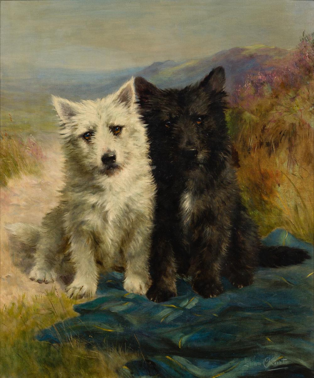 Lilian Cheviot comparable auction result: lilian cheviot british 1884 1932 black and white oil on canvas