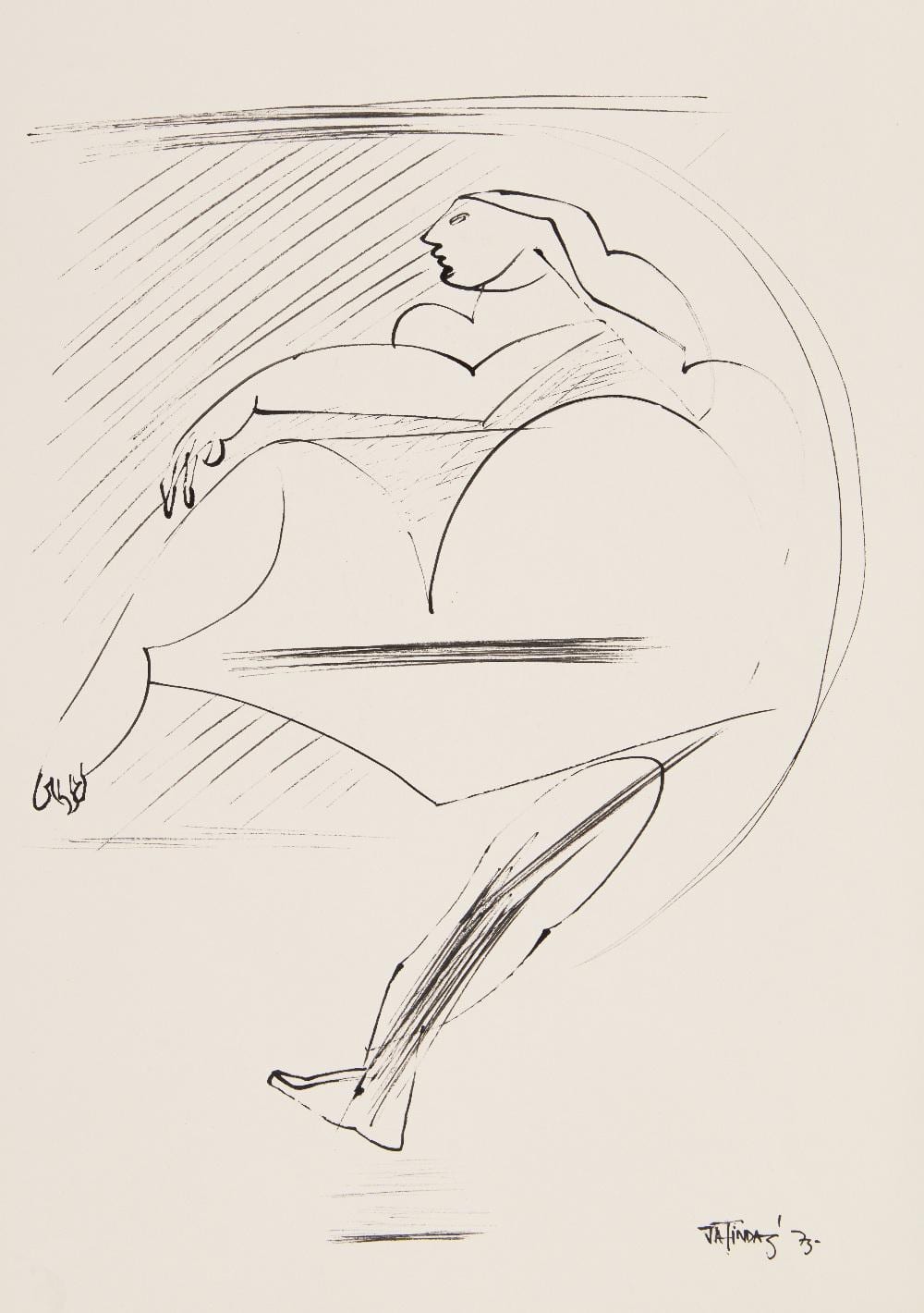 Jatin Das comparable auction result: jatin das indian b 1941 untitled 1975