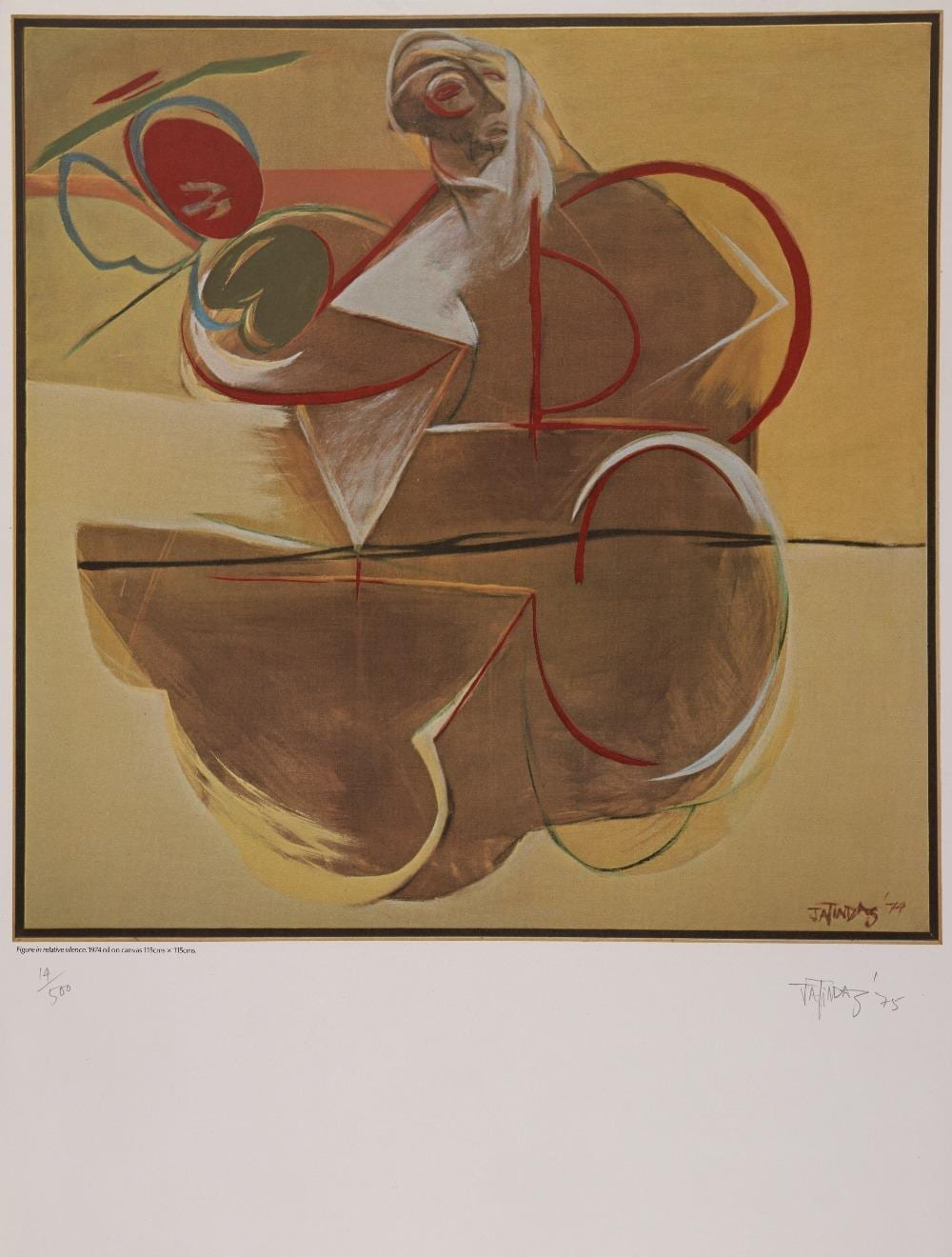Jatin Das comparable auction result: jatin das indian b 1941 figure in relative silence 1974