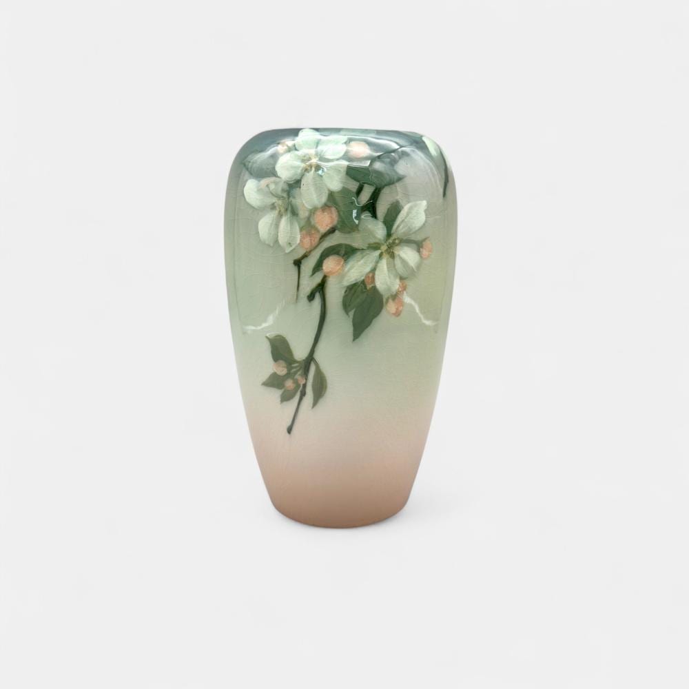 rookwood iris glaze vase with cherry blossoms done by lenore asbury · Caza Sikes · 2025-10-14 Lenore Asbury comparable auction result: rookwood iris glaze vase with cherry blossoms done by lenore asbury