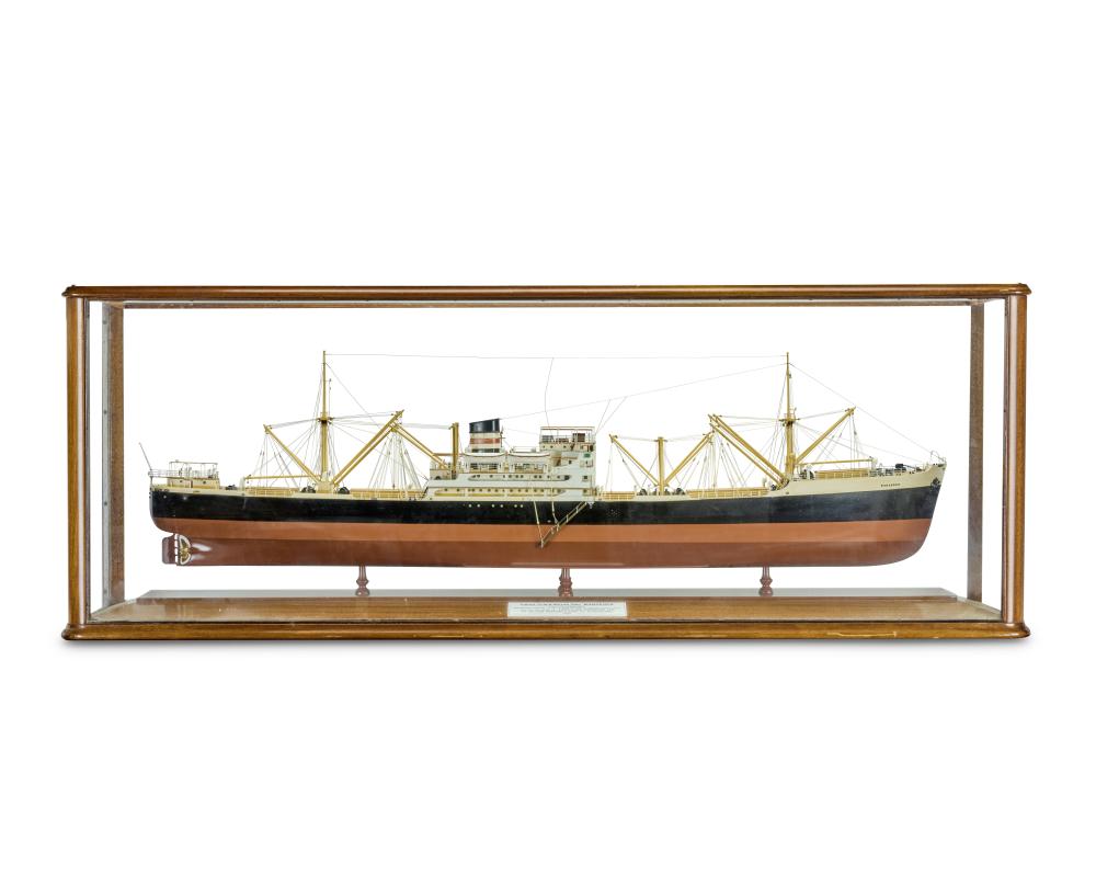A Shipbuilder's scale model of the MV Wanderer English, circa 1951, sold by Bonhams, lot 15 — auction record photograph
