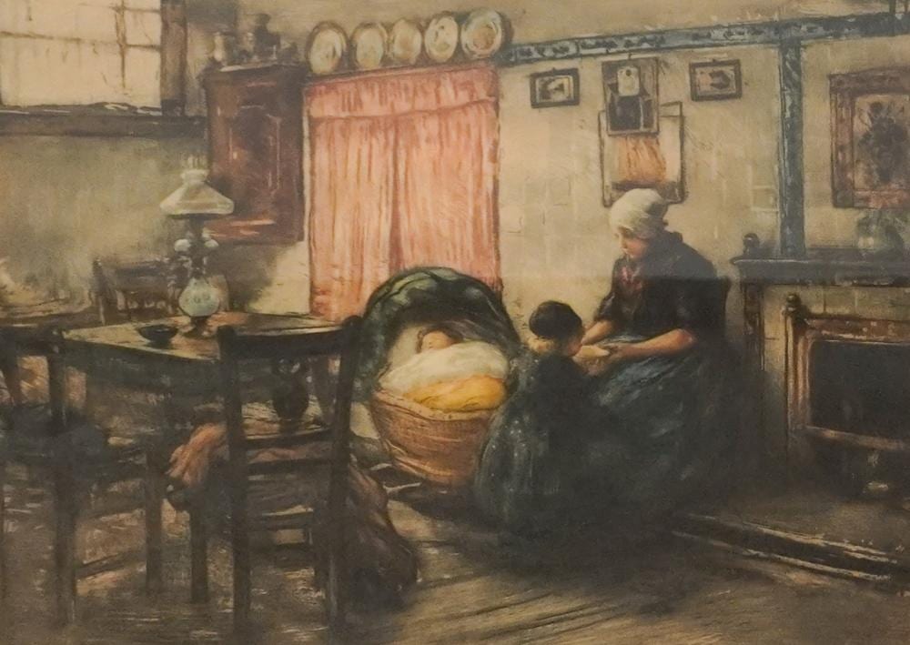 frantz charlet belgian french 1862 1928 le berceau the cradle etching and aquatint artist s proof frame 26 1 2 x 32 3 4 in 67 3 x 83 2 cm · Weschler's · 2025-10-07 Frantz Charlet comparable auction result: frantz charlet belgian french 1862 1928 le berceau the cradle etching and aquatint artist s proof frame 26 1 2 x 32 3 4 in 67 3 x 83 2 cm