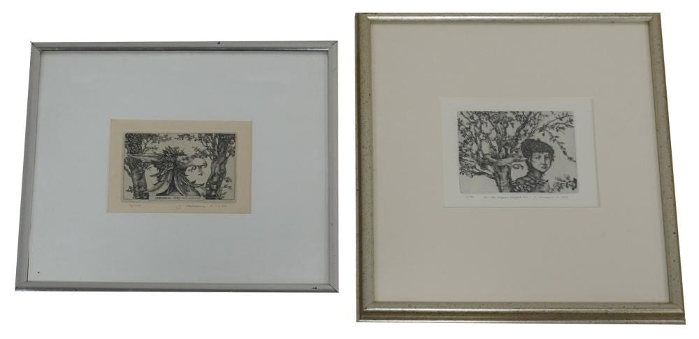 Stan Washburn comparable auction result: stan washburn american b 1943 two etchings each signed frame of larger 12 1 2 x 12 in 31 8 x 30 5 cm