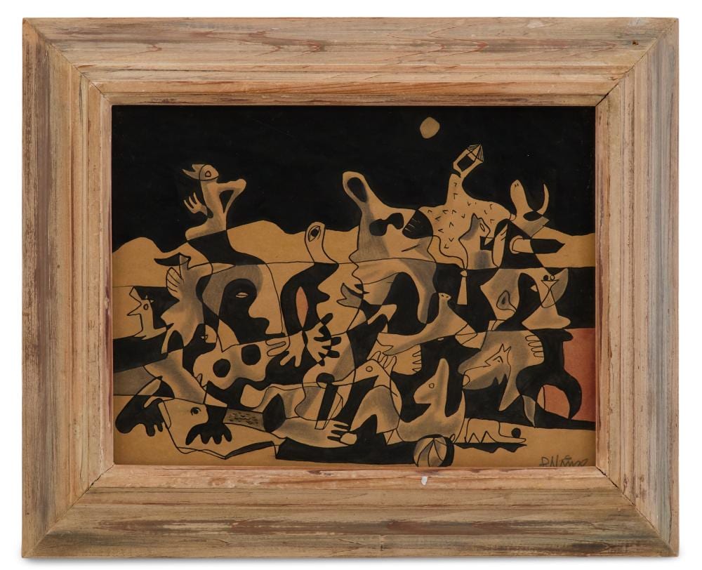 Paul Ninas comparable auction result: paul ninas american louisiana 1903 1964 swimming fish