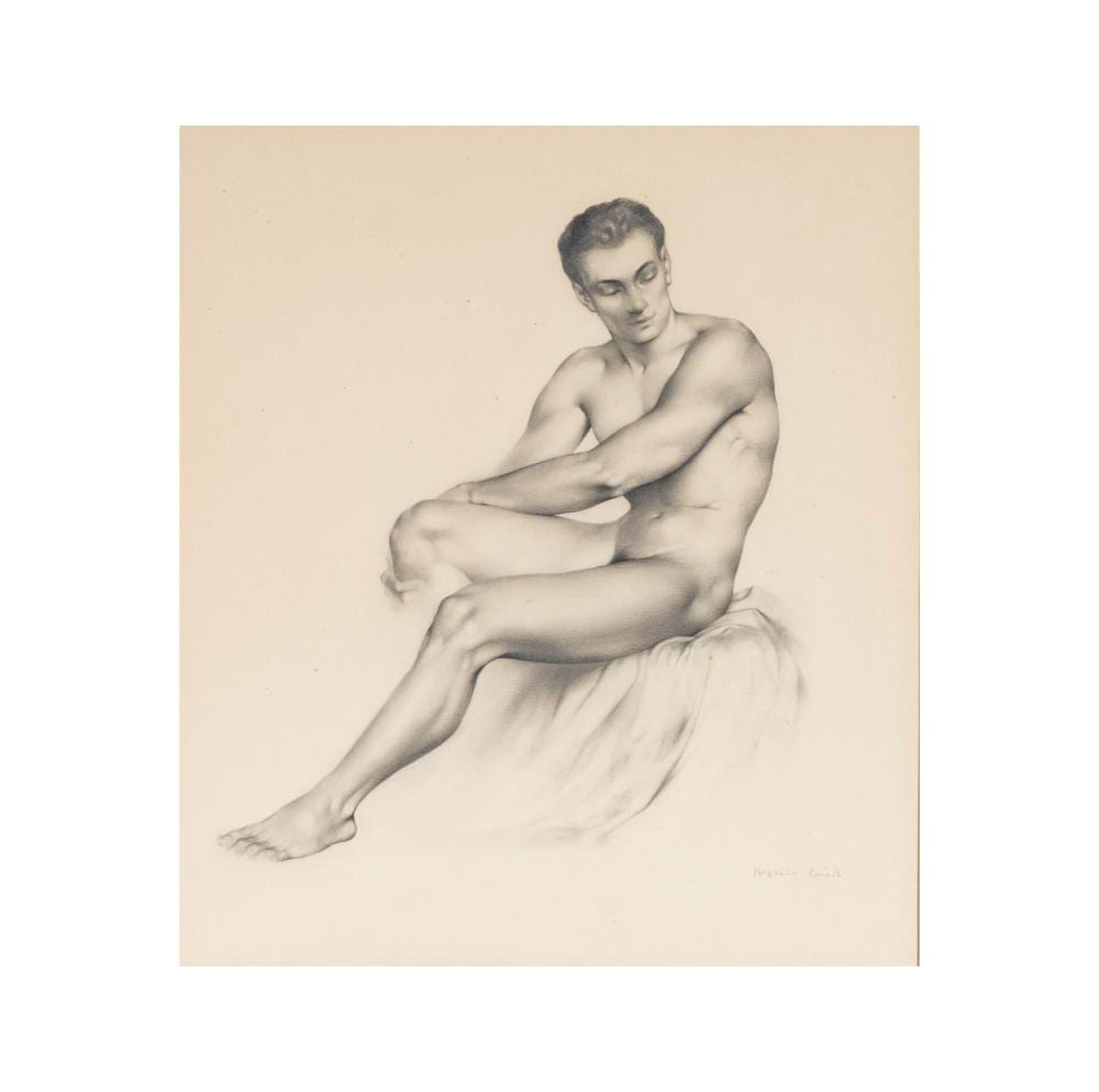 Alejandro de Canedo comparable auction result: alejandro de canedo 1902 1978 seated nude male study