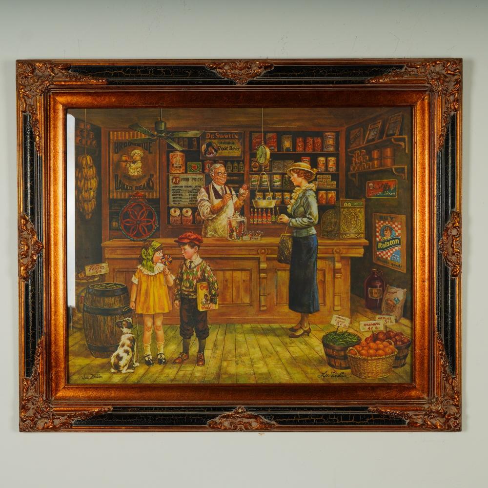 lee dubin framed color lithograph on paper 1932 general store signed · Lion and Unicorn · 2025-10-09 Lee Dubin comparable auction result: lee dubin framed color lithograph on paper 1932 general store signed