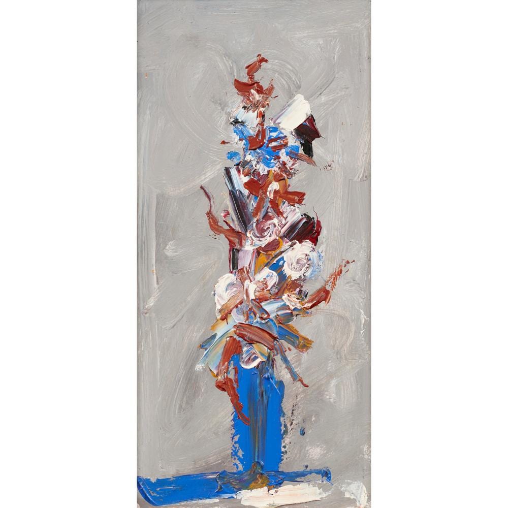 Roger Kemp comparable auction result: roger kemp 1908 1987 flowers 1969 acrylic on board 32 x 15 5cm