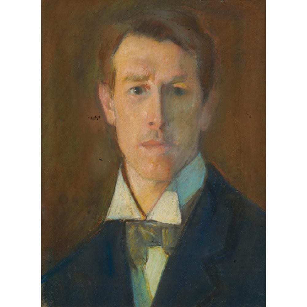 Hugh Ramsay comparable auction result: hugh ramsay 1877 1906 self portrait head and shoulders pastel on paper 39 x 29cm