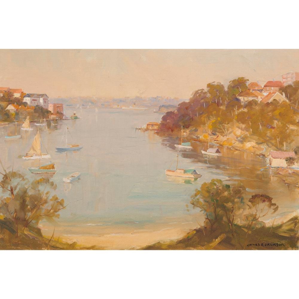 James R. Jackson comparable auction result: james r jackson 1882 1975 sydney scene oil on canvas on board 43 x 63 5cm