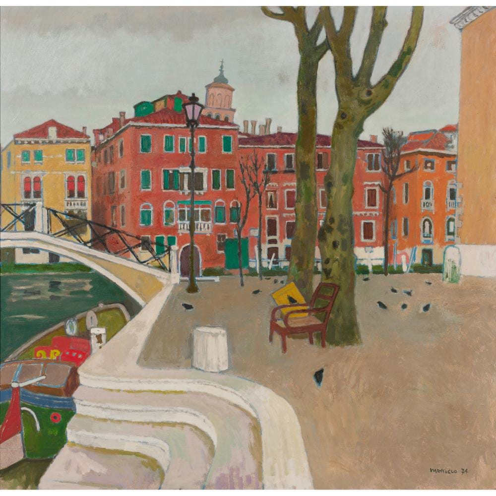 Alberto Morrocco comparable auction result: alberto morrocco scottish 1917 1998 campo san vio venezia 1974 oil on board 90 x 92cm