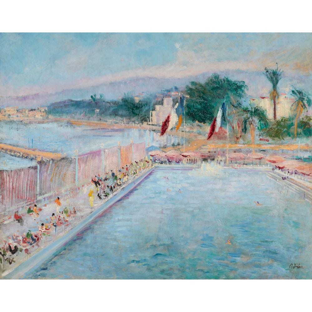 Lucien Adrion comparable auction result: lucien adrion french 1889 1953 the pool palm beach cannes oil on canvas 71 5 x 90 5cm
