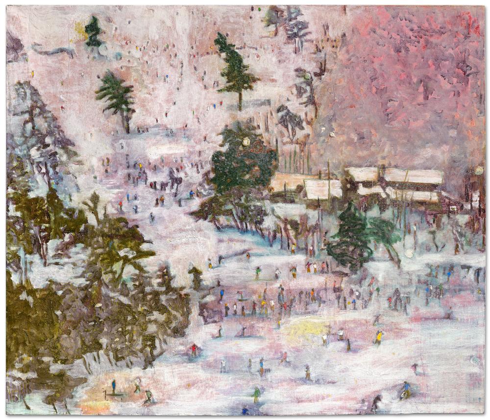 Peter Doig (B. 1959). Ski Jacket. oil on canvas71 7/8 x 83 7/8in. (182.5 x comparable sale