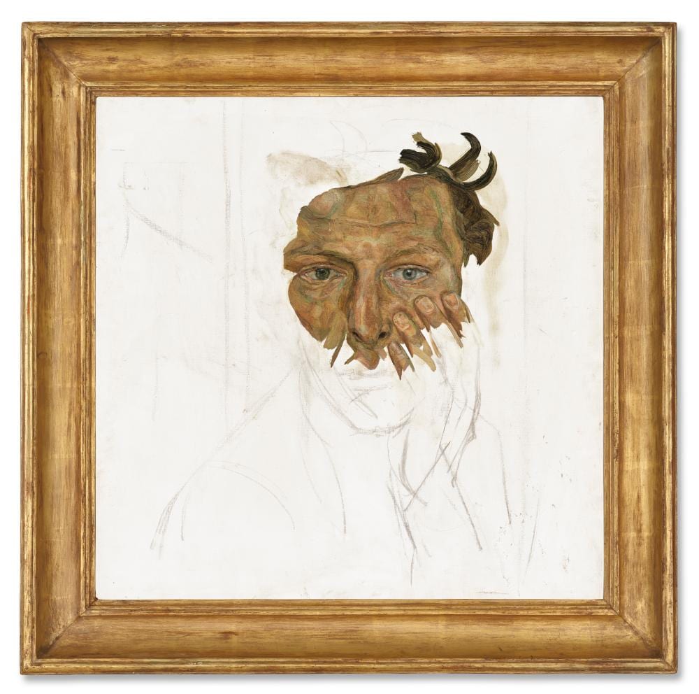 lucian freud 1922 2011 self portrait fragment oil on canvas24 x 24in · Christie's · 2025-10-15 Lucian Freud comparable auction result: lucian freud 1922 2011 self portrait fragment oil on canvas24 x 24in