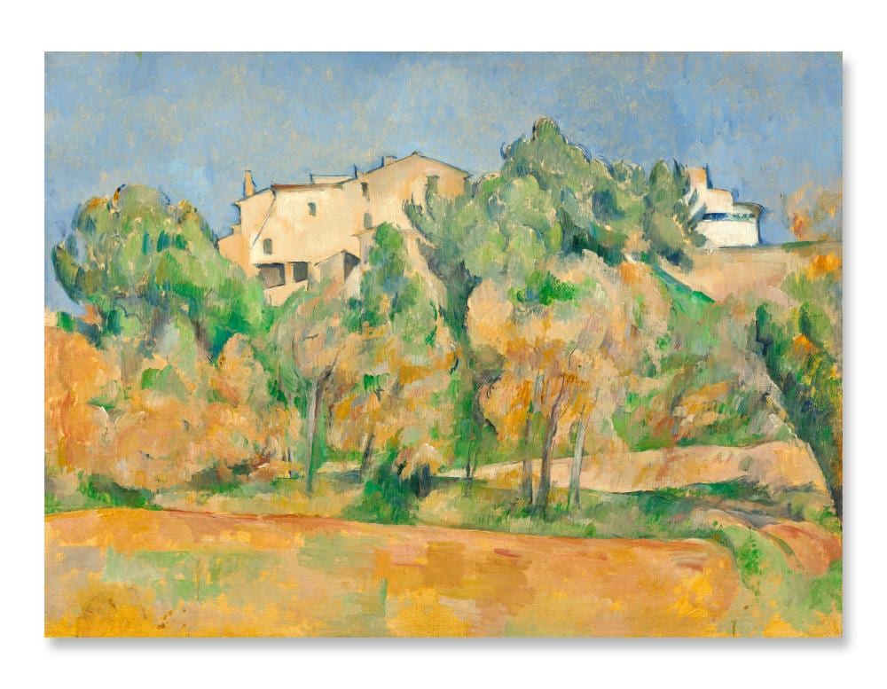 Paul Cezanne (1839-1906). Maison de Bellevue et pigeonnier. oil on canvas21 comparable sale
