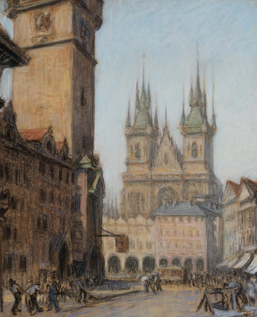 Janet Agnes Cumbrae Stewart comparable auction result: janet agnes cumbrae stewart 1883 1960 town square prague