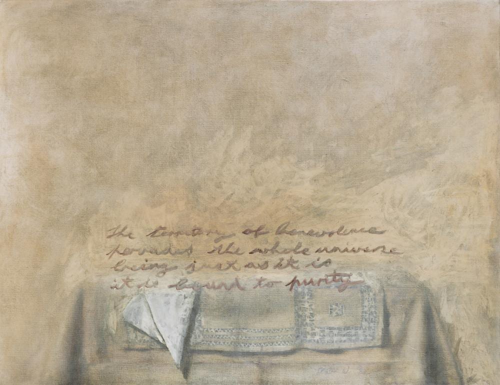 Thornton Walker comparable auction result: thornton walker born 1953 the territory of benevolence pervades the whole universe then just as it is 1988
