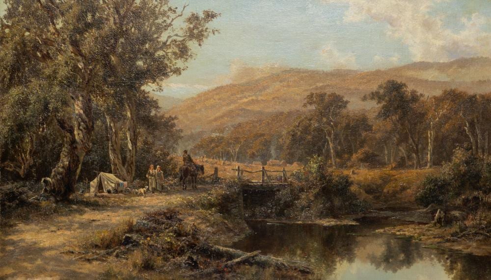 James Waltham Curtis comparable auction result: james waltham curtis 1839 1901 on the track to the dandenong ranges