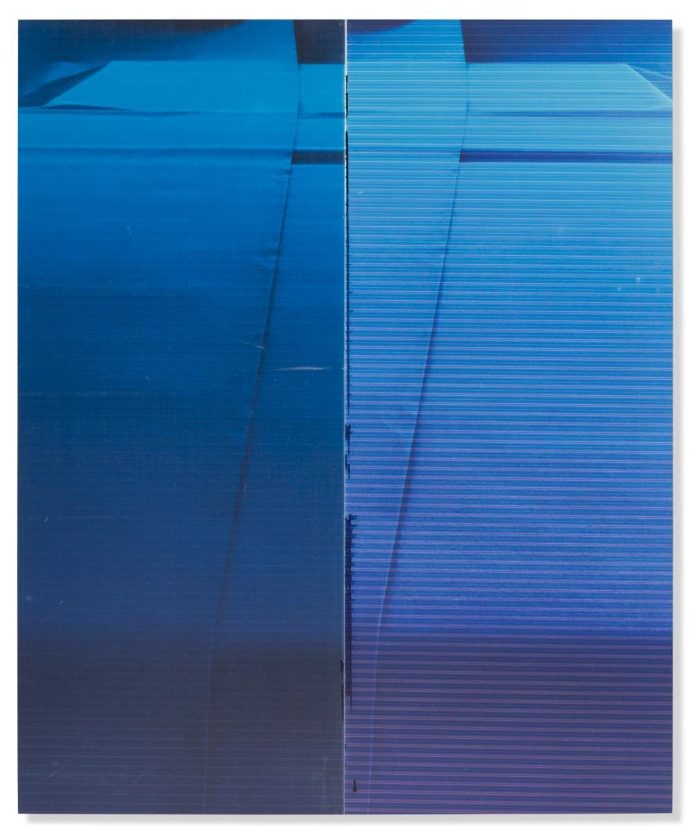 Wade Guyton comparable auction result: wade guyton b 1972 untitled epson ultrachrome hdx inkjet on linen84 x