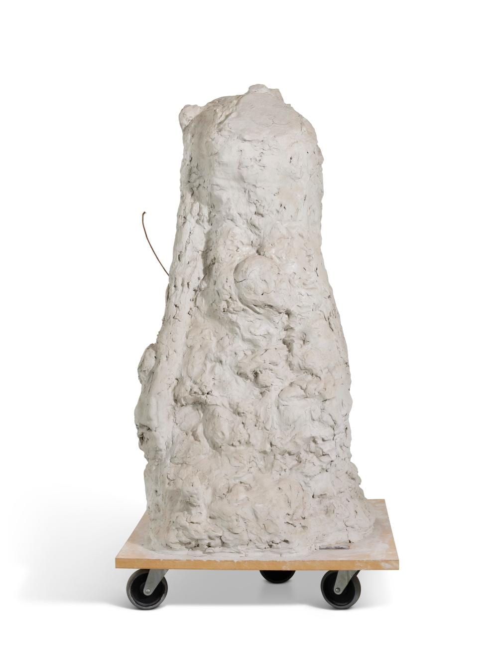 Rebecca Warren comparable auction result: rebecca warren b 1965 m d reinforced clay twig mdf and wheels
