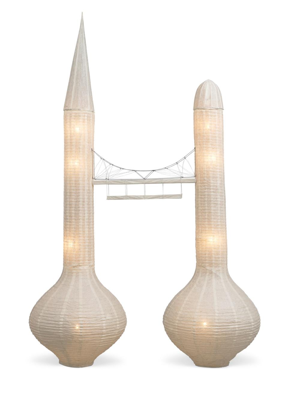Carlos Garaicoa comparable auction result: carlos garaicoa b 1967 towers japanese rice paper metal wire and ligh