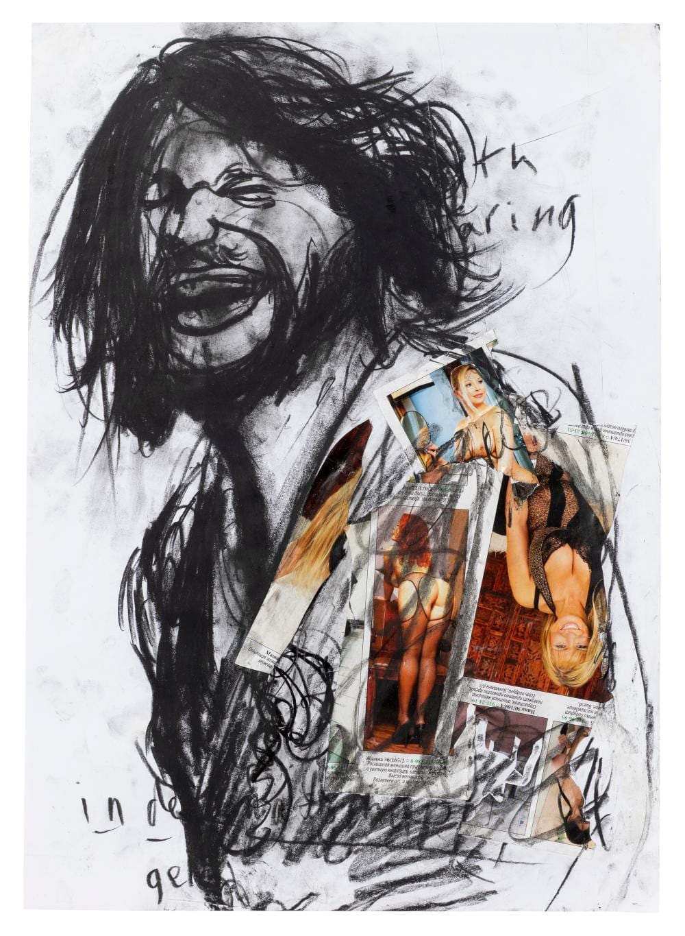 Erik van Lieshout comparable auction result: erik van lieshout b 1968 untitled charcoal and printed paper collage o