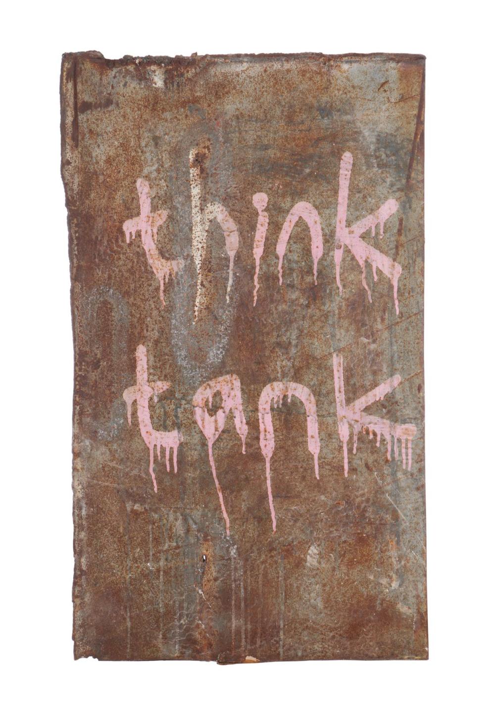 BANKSY - Think Tank Original Graffiti Artwork by Banksy sold by Propstore London, lot 76 — auction record photograph