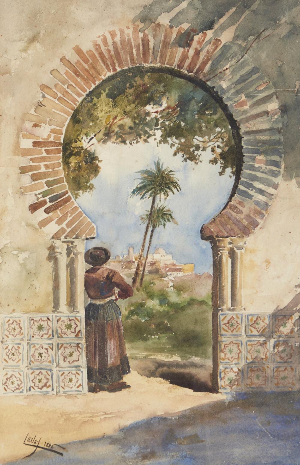 Rei D. Carlos comparable auction result: rei d carlos 1863 1908 landscape with figure