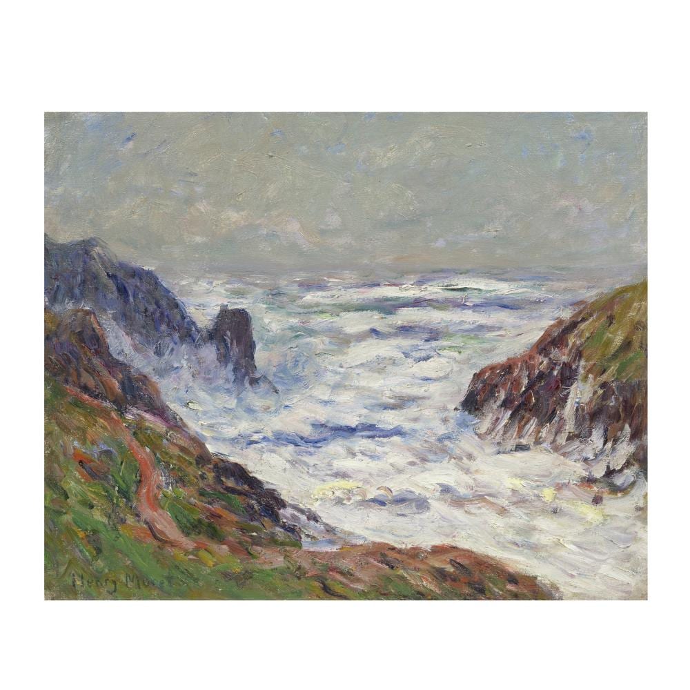 Henri Moret comparable auction result: henry moret 1856 1913 cume et vagues c te bretonne painted circa 1911