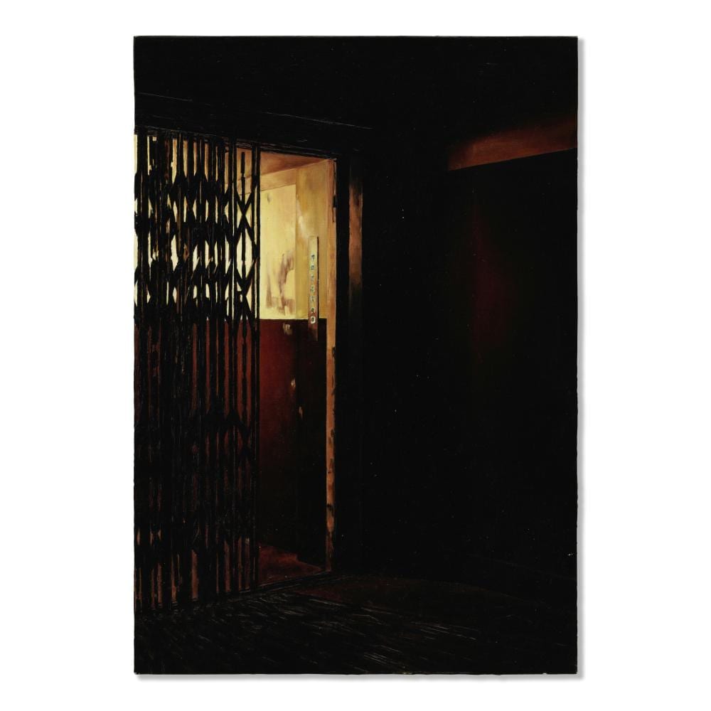Gillian Carnegie comparable auction result: gillian carnegie b 1971 elevator painted in 1999