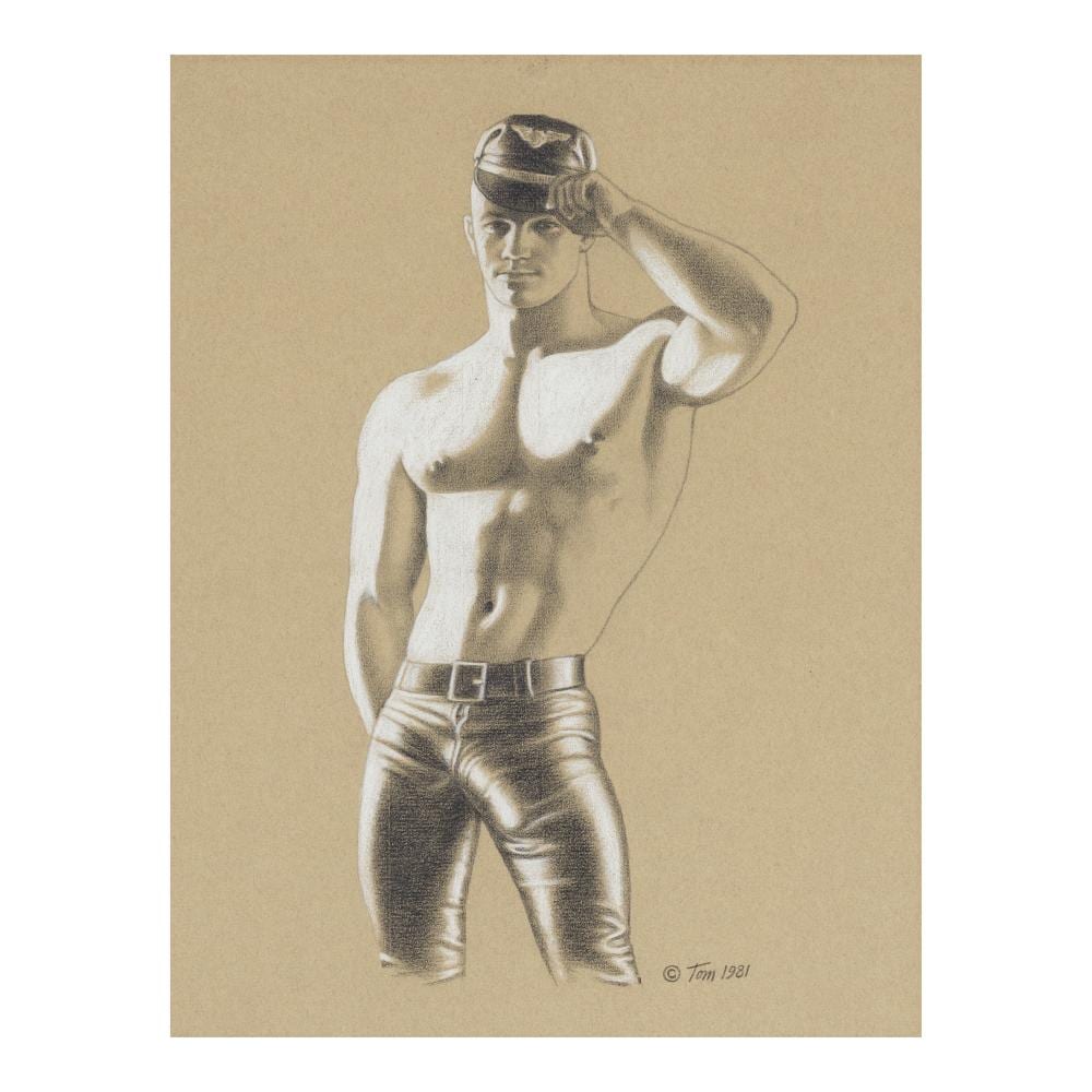 Touko  Laaksonen comparable auction result: tom of finland 1920 1991 untitled 33 5 x 26cm 13 1 8 x 10 1 4in image size 38 7 x 28 3cm 15 1 4 x 11 1 8in sheet size executed in 1981