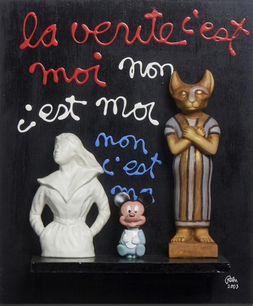 Benjamin (1935) Vautier comparable auction result: ben vautier napoli 1935 la verite c est moi 2003