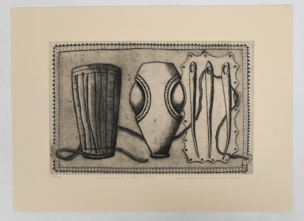 Germaine Arnaktauyok comparable auction result: germaine arnaktauyok inuit b 1946 etching