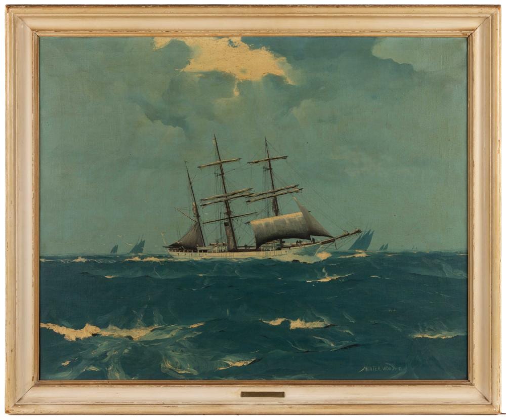 Hunter Wood comparable auction result: hunter wood new york 1908 1948 portrait of byrd s barque ship
