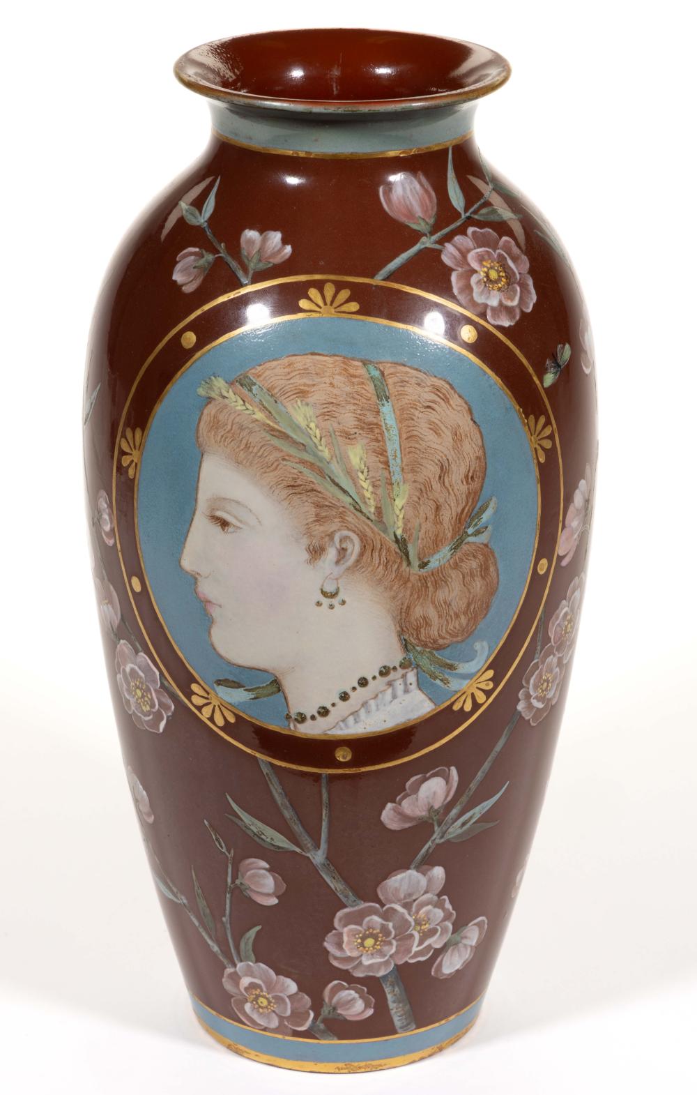 Auction comp thumbnail for ENGLISH MINTONS ART POTTERY STUDIO CERAMIC VASE (Jeffrey S. Evans & Associates, Lot 1519)