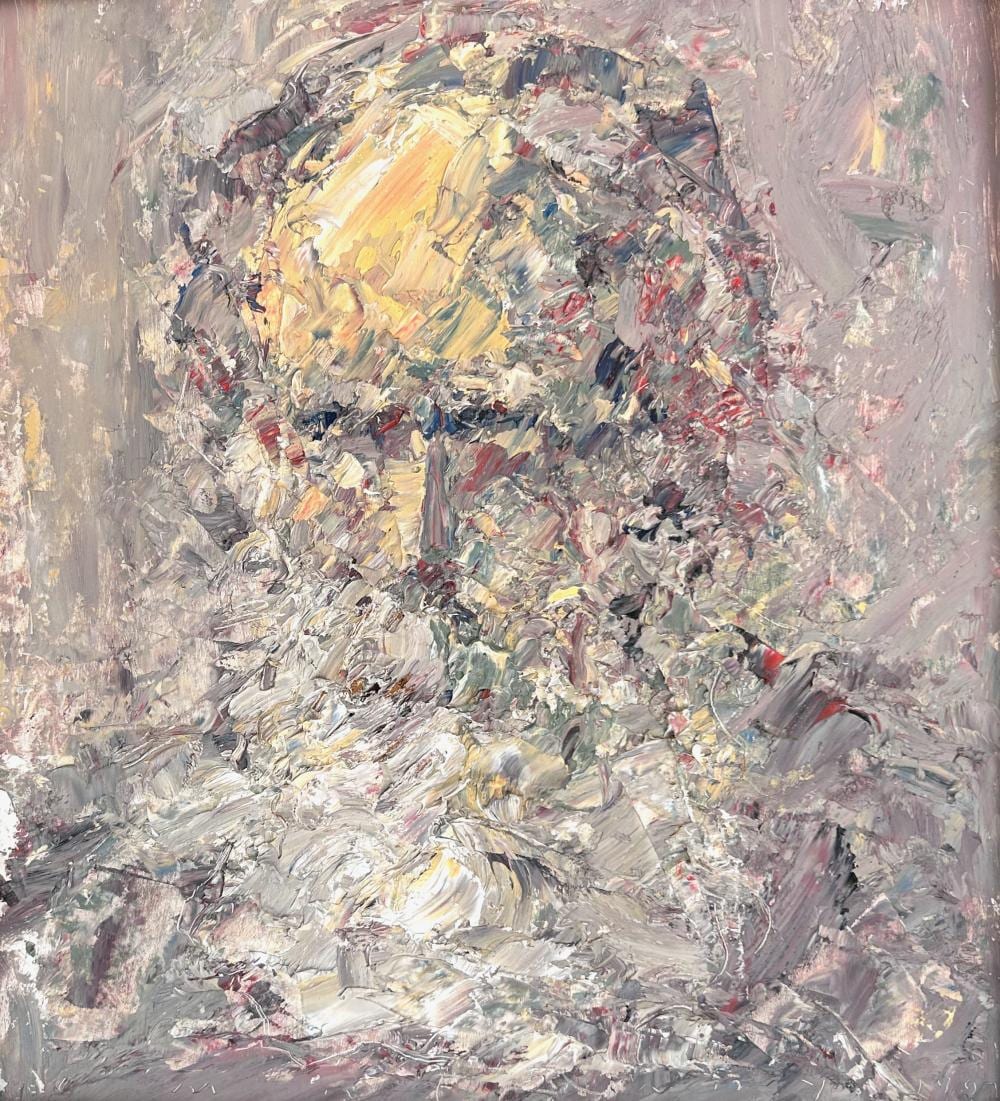 John Mulcahy comparable auction result: john mulcahy 1931 2012 john by john 1997 oil on masonite 14 1 2 x 13 15 1 2 x 13 3 4 framed