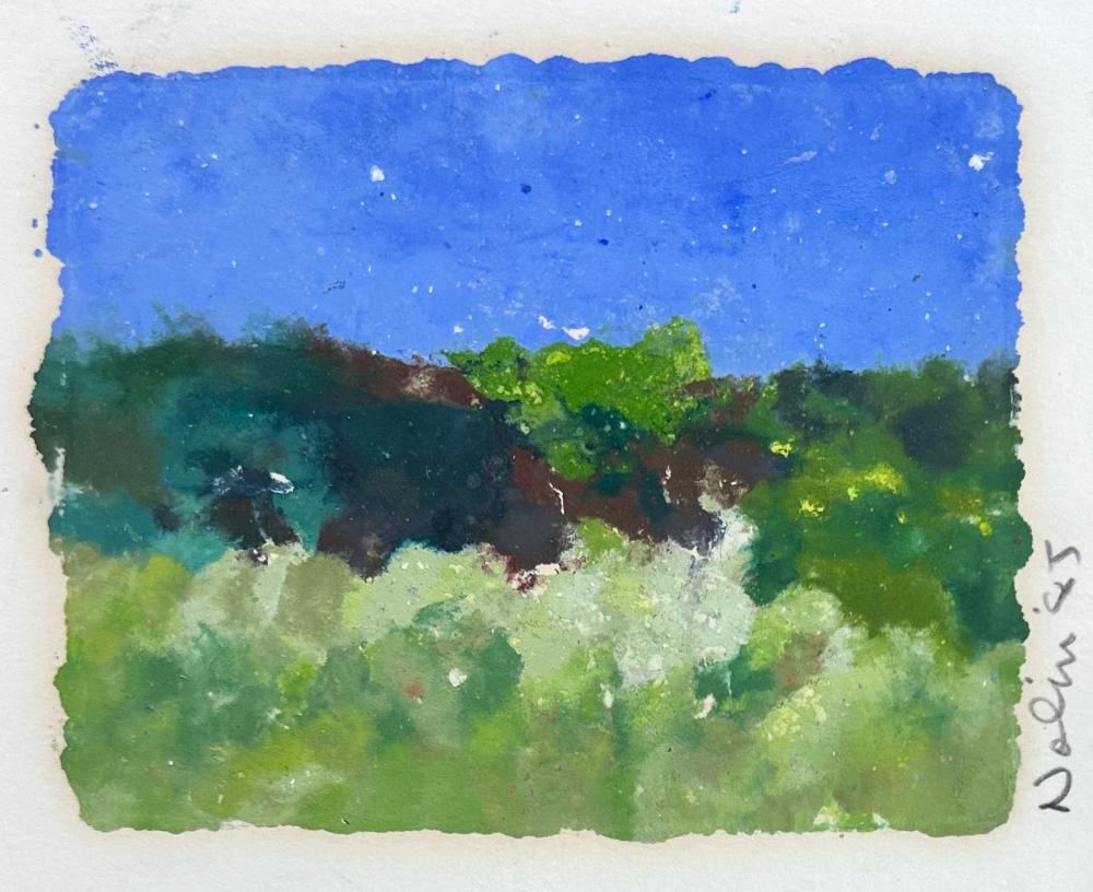 Ray Nolin comparable auction result: ray nolin 1959 2015 blue skies 1985 monoprint 4 x 5 1 4 image 12 3 4 x 12 3 4 framed