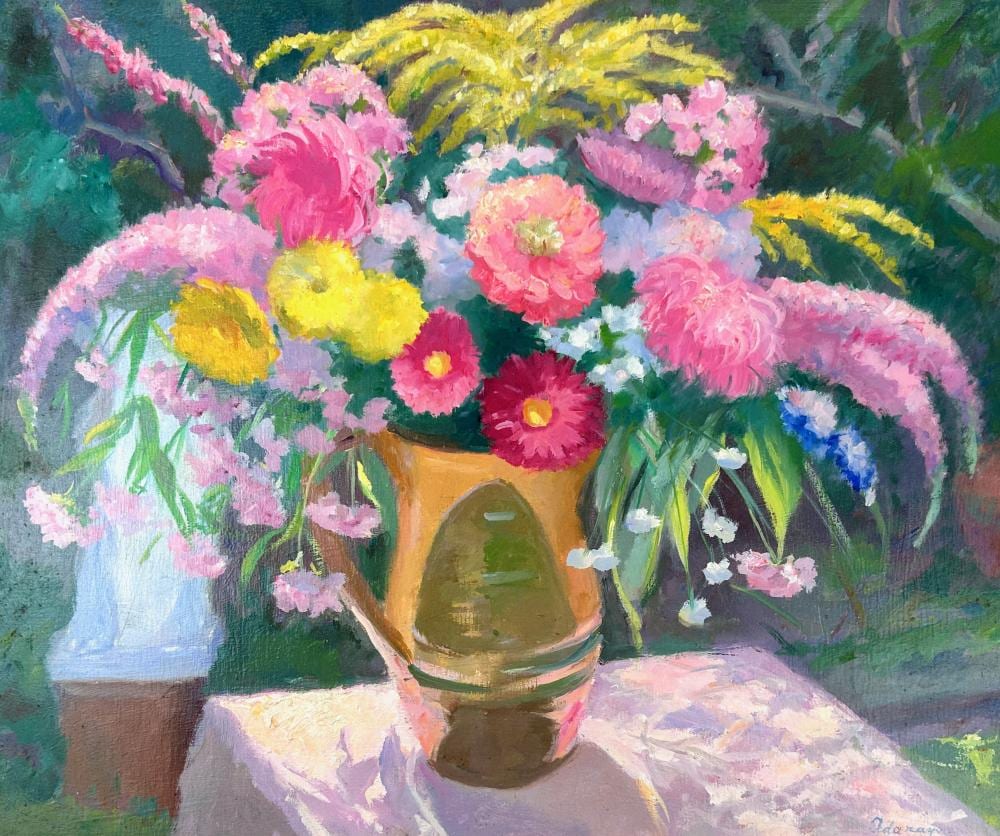 Ada Rayner comparable auction result: ada rayner 1901 1985 still life in copper pot oil on panel 20 x 24 24 x 28 framed