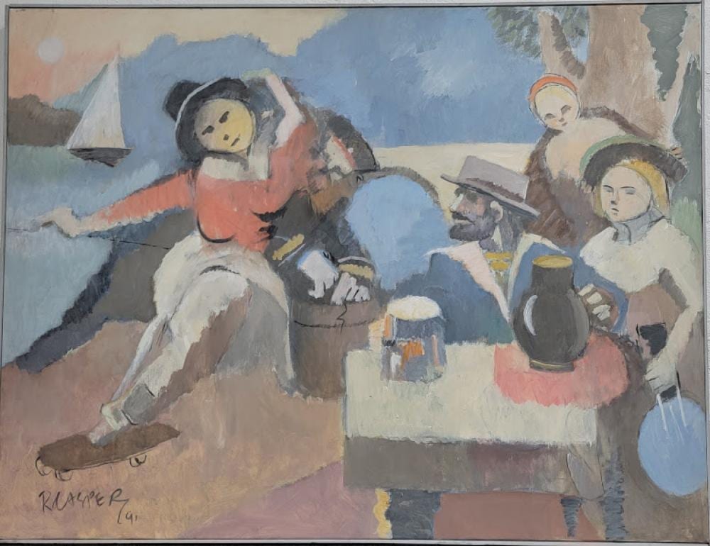 Robert Casper comparable auction result: robert casper original acrylic painting