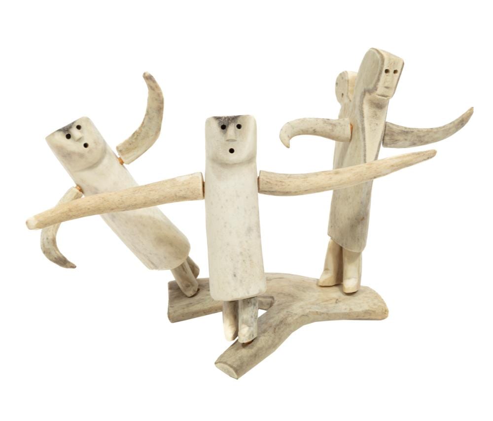 Luke Anowtalik comparable auction result: luke anowtalik inuit canada 1932 2006 people carved found caribou antler and wood