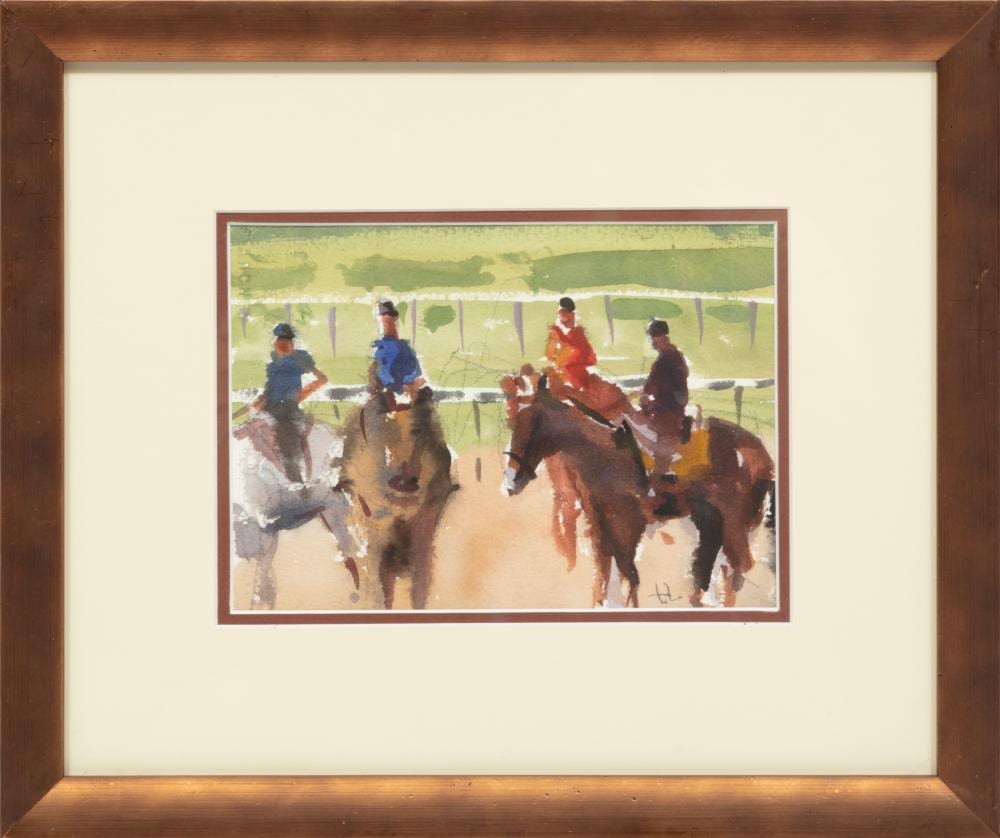 Tony Green comparable auction result: tony green italian louisiana b 1954 fairgrounds n o watercolor on arches paper