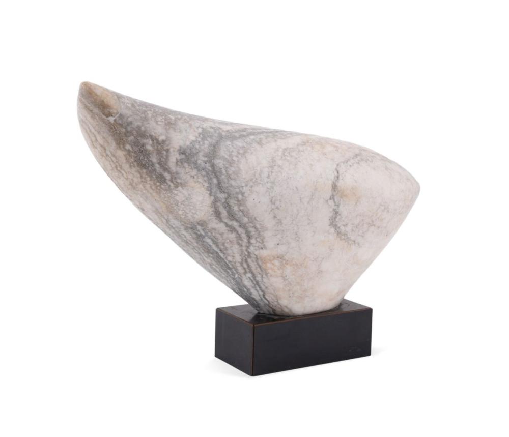 Larry Mohr comparable auction result: larry mohr modern abstract white marble sculpture