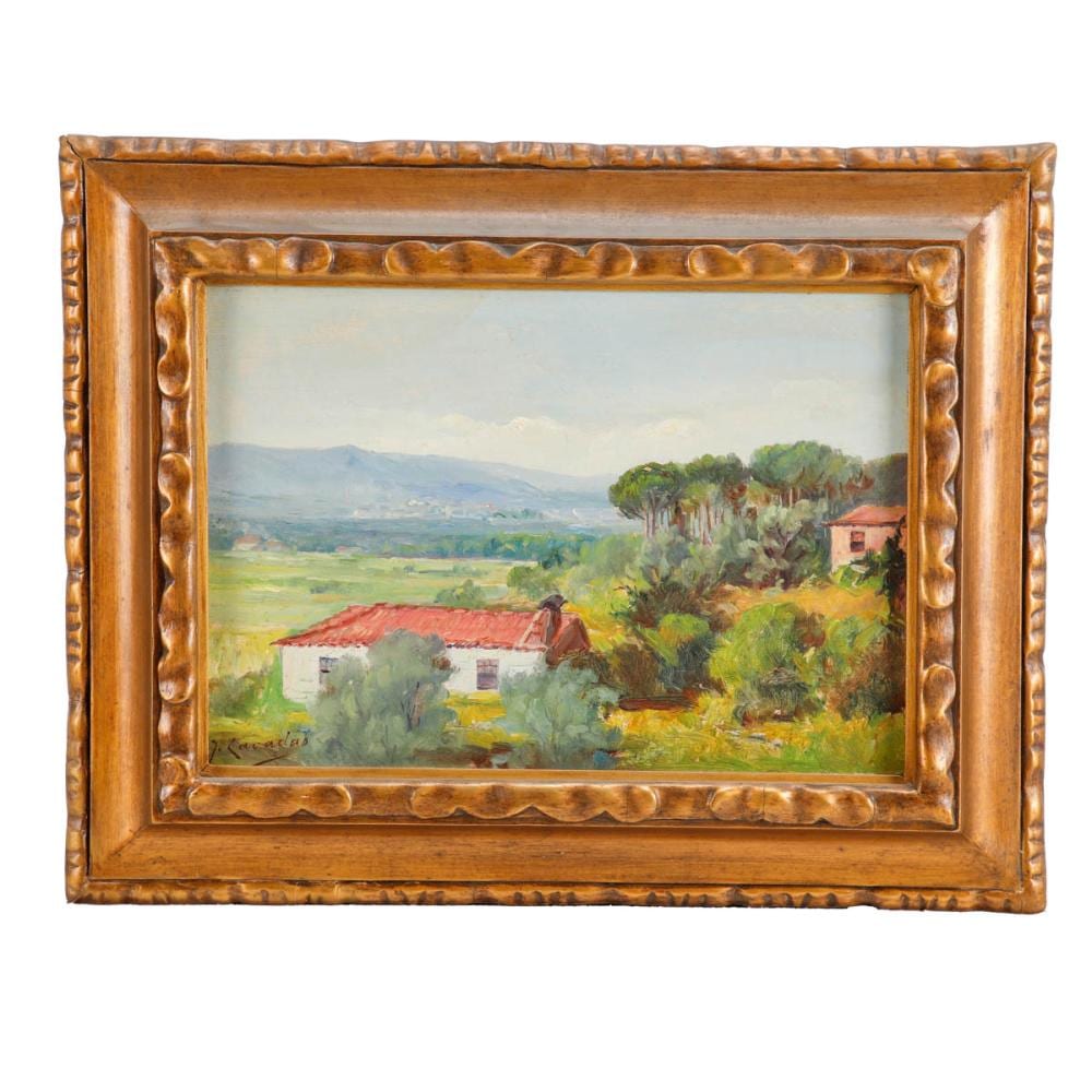 José Cavadas comparable auction result: jos cavadas 1881 1964 paisagem com casa